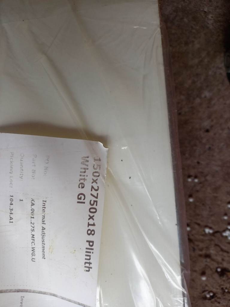 2 White Plinth 150x2750x18mm – Still in Packaging