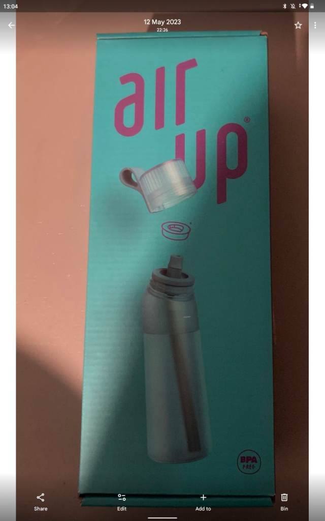Air up bottle and X2 cherry cola pods (new)