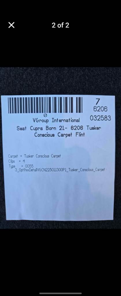 Free - Cupra Born car mats