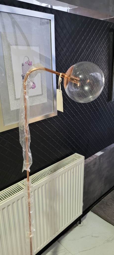 Brand new floor standing industrial look copper colour floor standing lamp