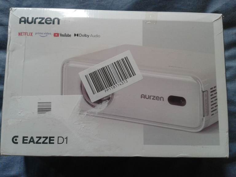 Aurzen Eazze D1 Smart Projector – Native 1080p, Brand New