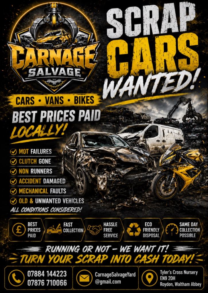 ♻️ SCRAP CARS, VANS & TRUCKS WANTED - BEST PRICES PAID LOCALLY 💷