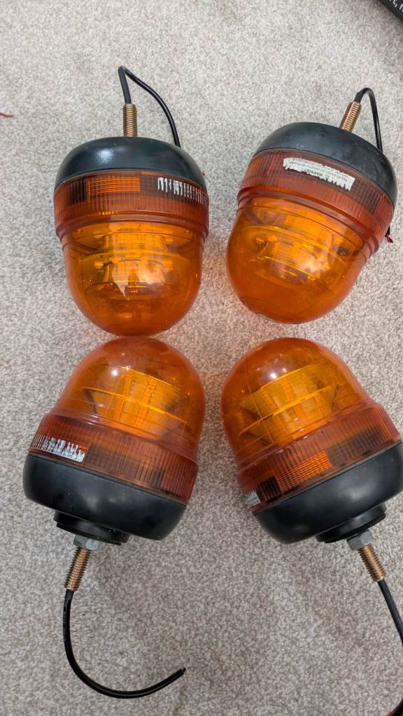 Orange beacon lights for van