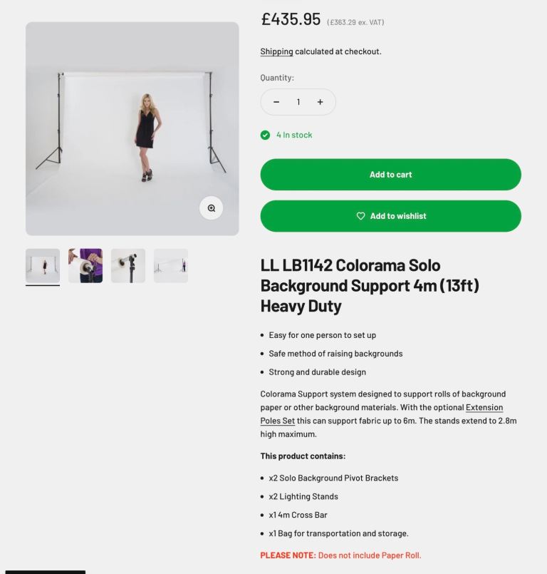 Lastolite Background Support Kit with Stands & Umbrellas