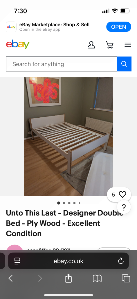 Free king bed frame - collection today