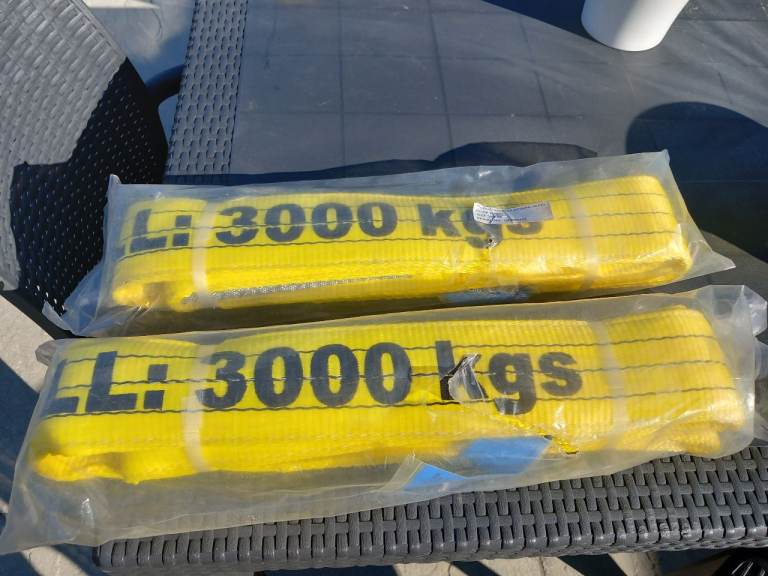 Webbing Slings 3 metres 3 ton weight - NEW