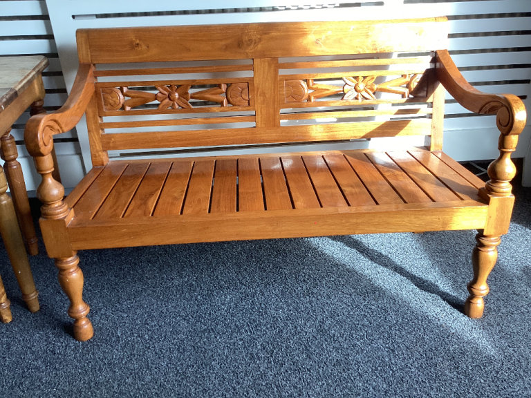 image for SOLID TEAK CHILDREN'S BENCH, NOW ONLY £55