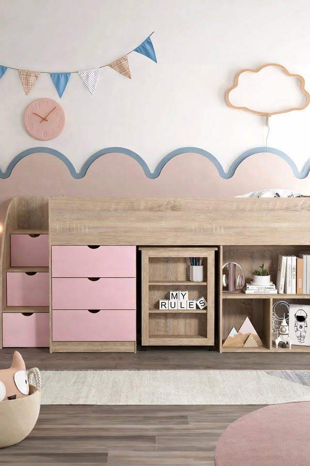 Mico Mid Sleeper Bunk Bed With Storage (RRP £449)