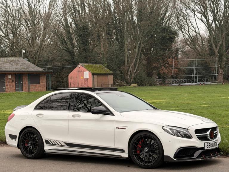 2015 [15] MERCEDES BENZ C63 S 4.0 AMG EDITION 1 MCT WHITE SALOON TOP SPEC
