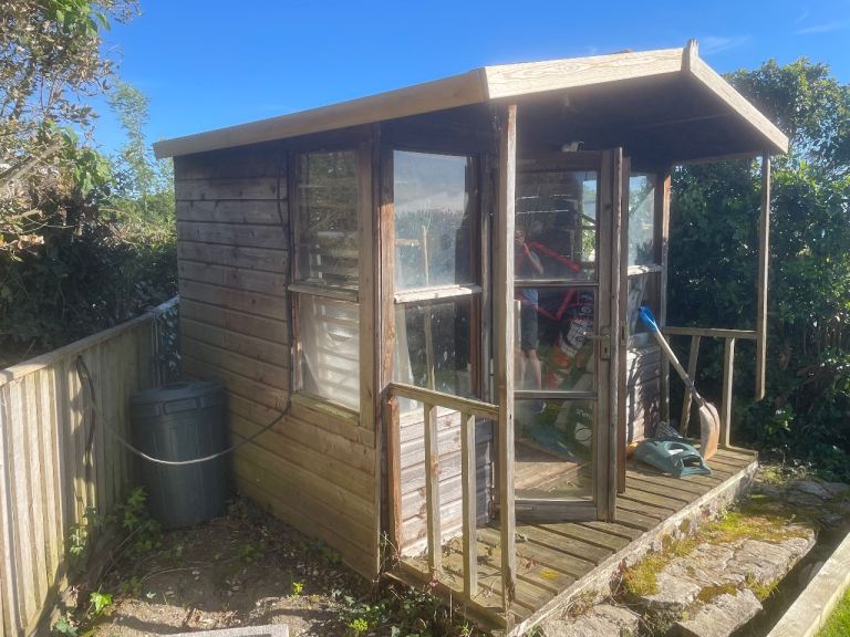 Shed 2.45m square - free to take away, needs some repair to front and base.