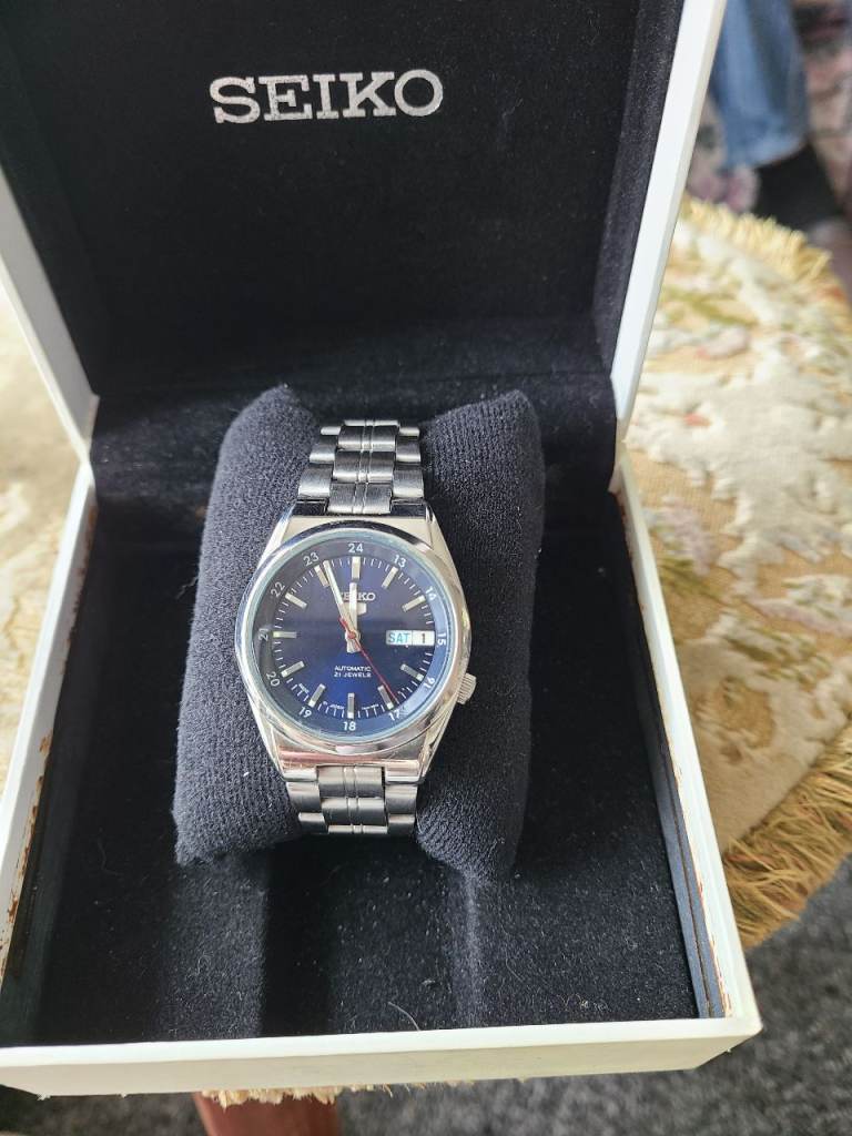 Seiko 5 Sports Automatic Watch - Blue Dial, Stainless Steel