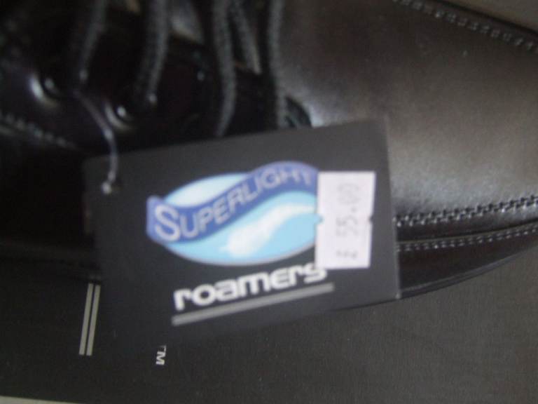 New Roamers 'Superlight' Black Formal Shoes