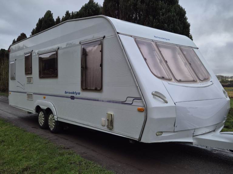 Abi brooklyn 600eb 2002 4 berth twin axle caravan + motor mover