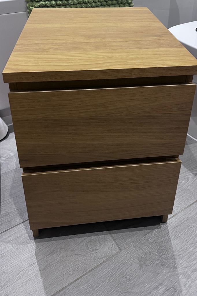 Two draw IKEA Malm Bedside Cabinet