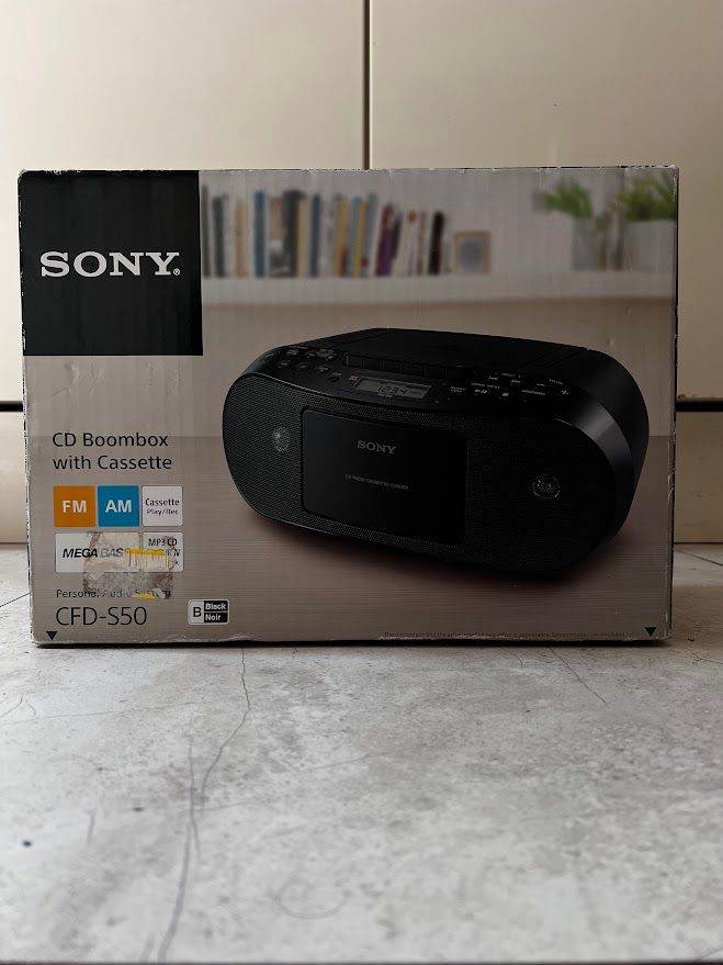 Sony CFD-S50 Portable CD, Cassette & AM/FM Radio Boombox - Black