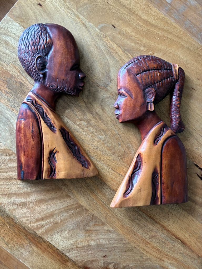 Hand Carved, Wooden Wall Art 