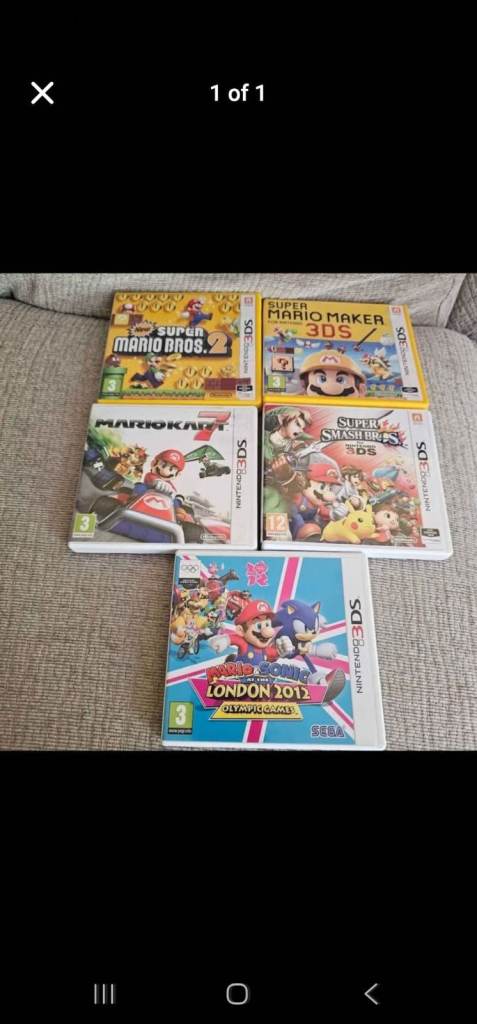 mario 3ds games all for £50 vgc