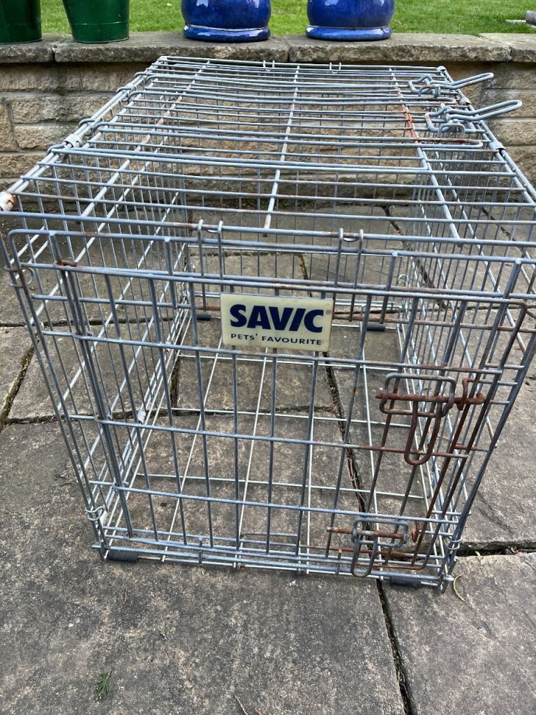 Savic Metal Dog Crate / Pet Cage – Folding Wire Crate