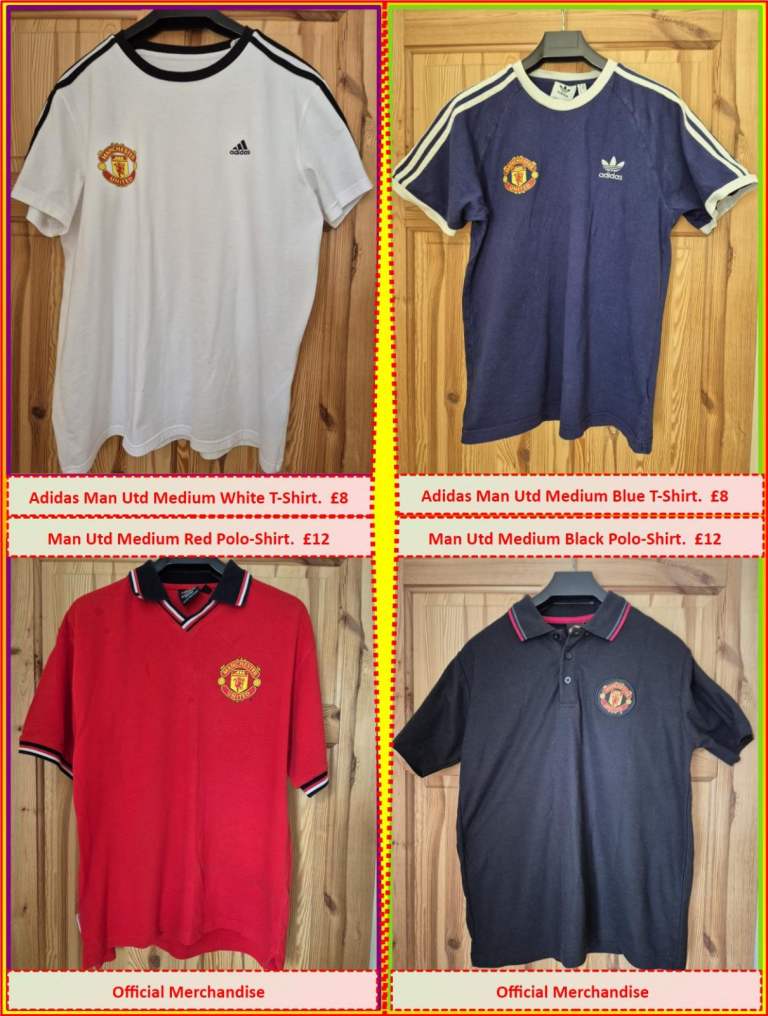 Adidas Man Utd Medium T-Shirts. [4 sorts]