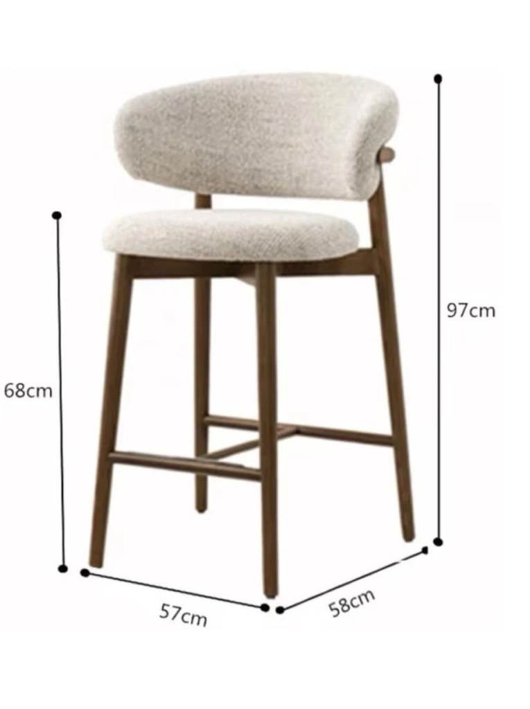 Kitchen Bar Stool-Dark Rubberwood-Brand New But Slightly Damaged-See Pics & Info - COLLECTION ONLY