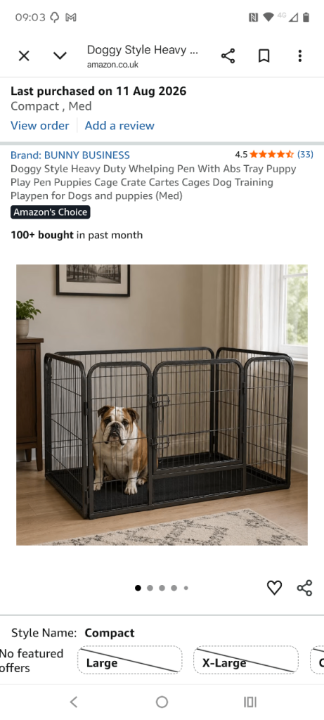 Puppy whelping pen