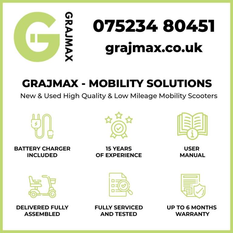 LARGE SELECTION OF MOBILITY SCOOTERS DELIVERY WARRANTY