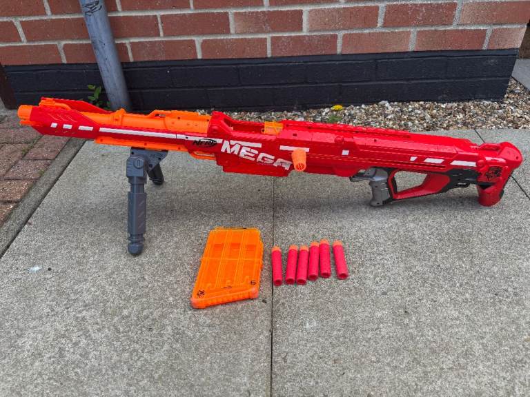 Nerf Mega rifle - fully working with 6 bullets