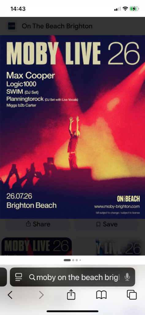 Moby on the beach 