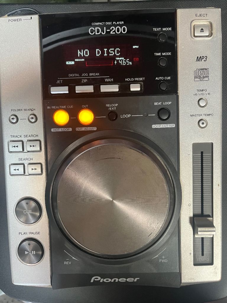 Pioneer CDJ-200 DJ Decks (Pair) – 1x Fully Working + 1x For Parts / Repair