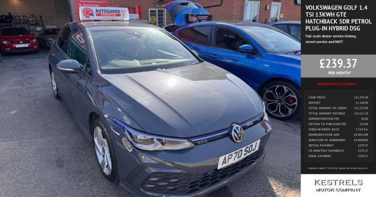 2020 Volkswagen Golf 1.4 TSI 13kWh GTE Hatchback 5dr Petrol Plug-in Hybrid DSG Euro 6 (s/s) (245 ...
