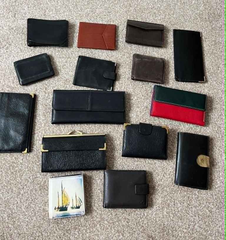 REDUCED Large NEW and Used Collection of Leather Wallets and Purses