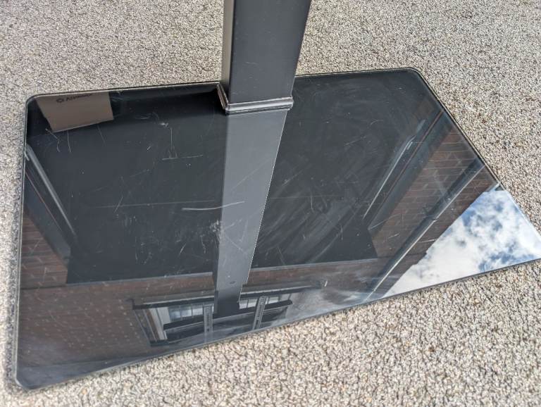 Black Glass Base TV Stand - collection only