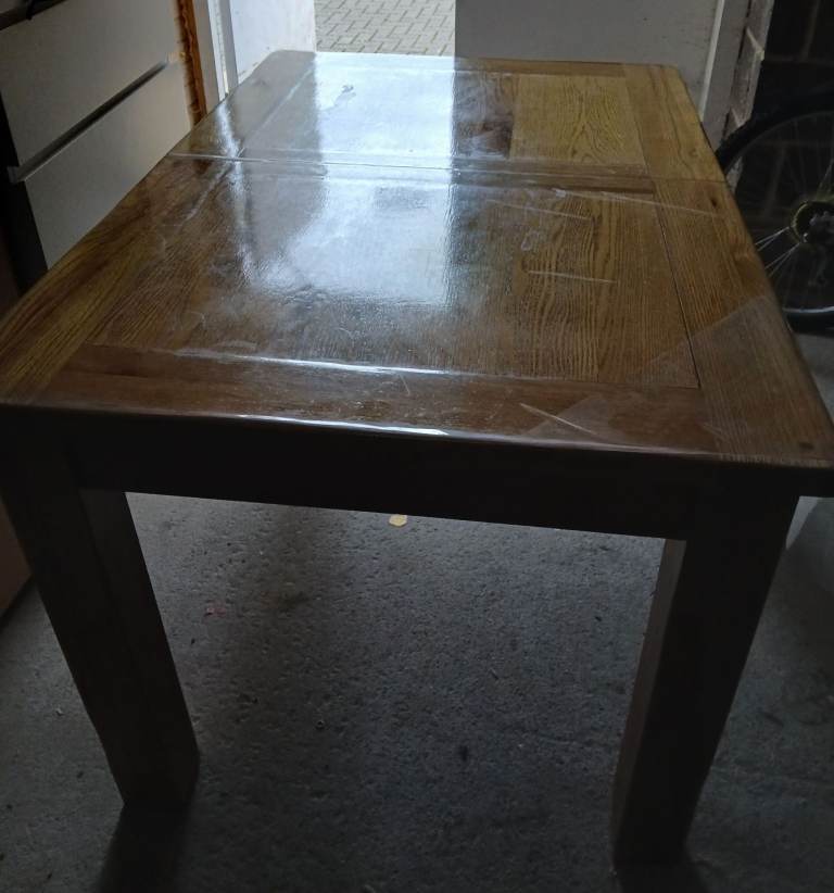 Wooden oak dinner table