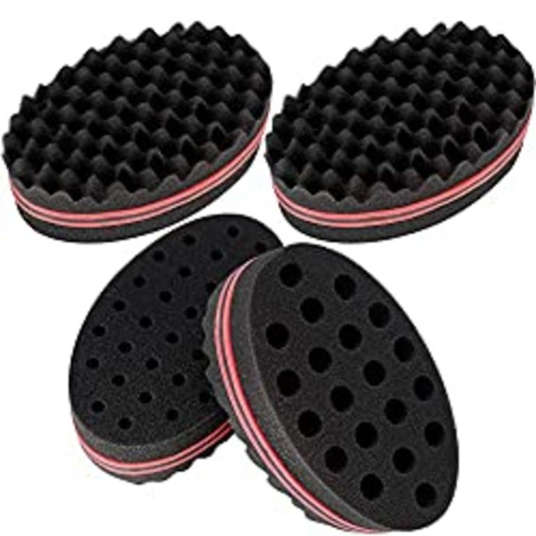 Hair Twist Sponge Brushes – Big & Small Holes for Curls, Coils & Dreads NEW 4 set
