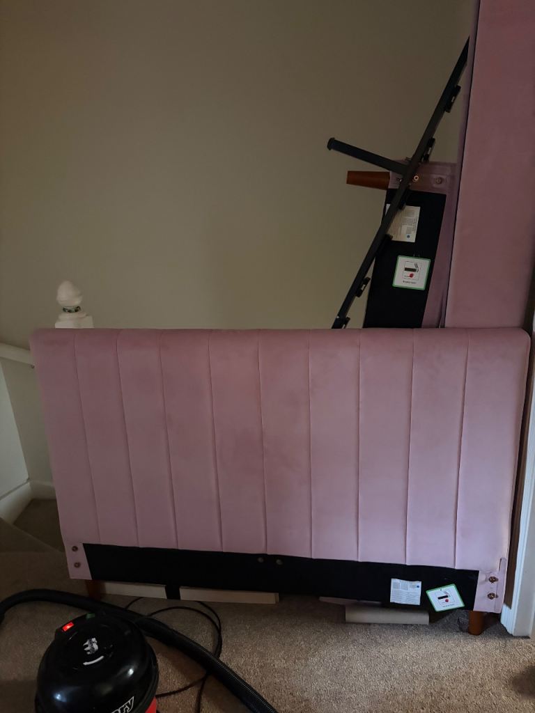 Argos Home Pandora Double Velvet Bed Frame – Pink