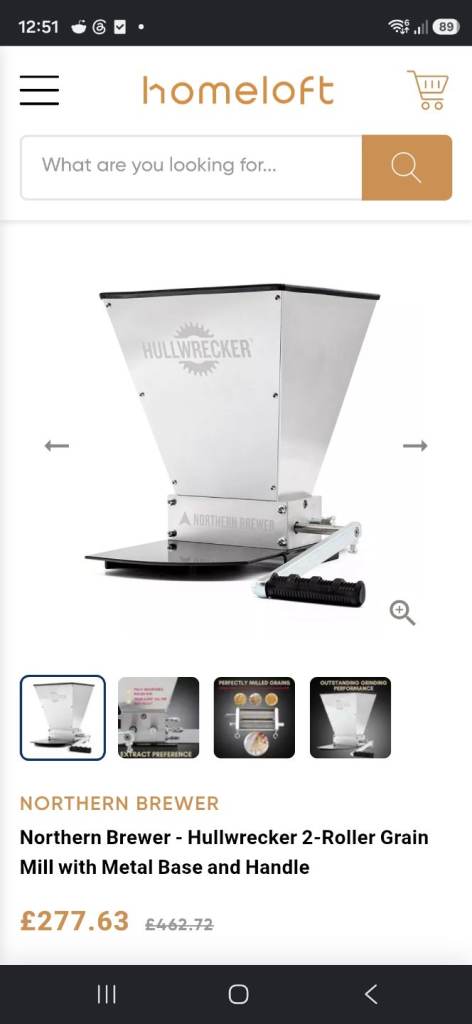 Northern Brewer Hullcracker grain mill