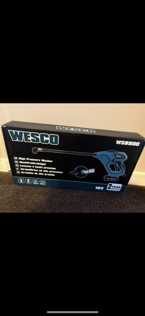WESCO ws8800 jet washer cordless