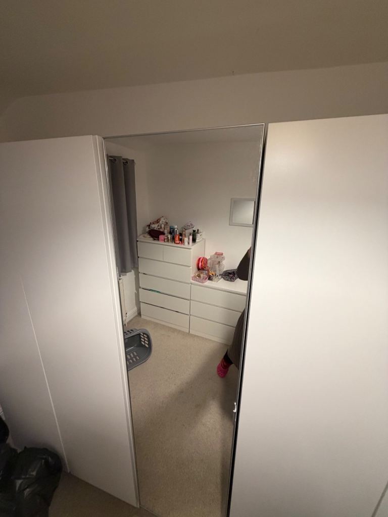 IKEA Wardrobe – White with Mirror Door