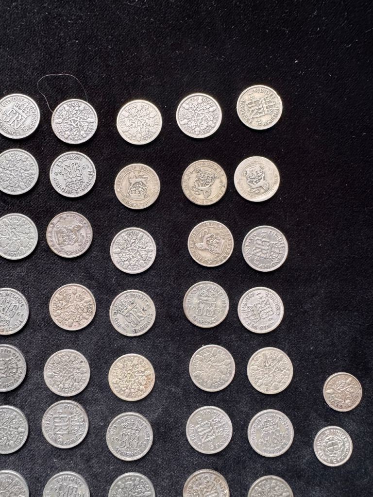 Job Lot of Pre-1947 50% Silver Coins - Mixed Denominations