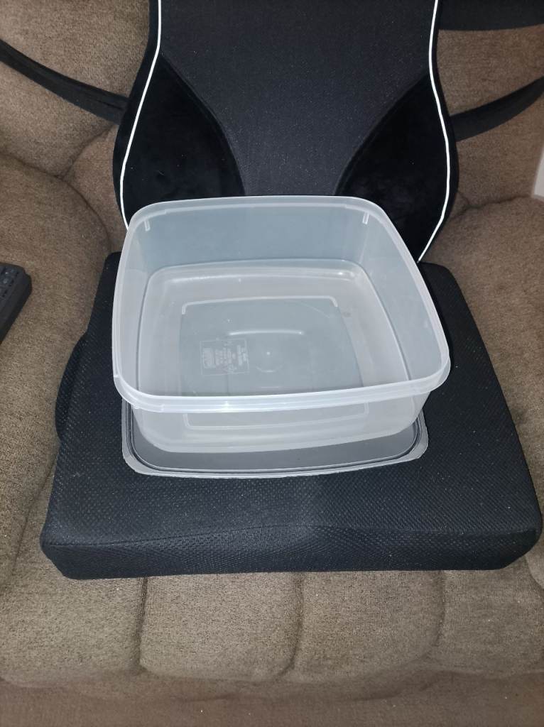 Clear Plastic Food Storage Container with Lid – Good Condition