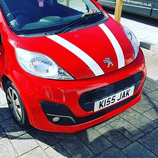 K155 JAK number plate jack Jackson Jackie cherished 