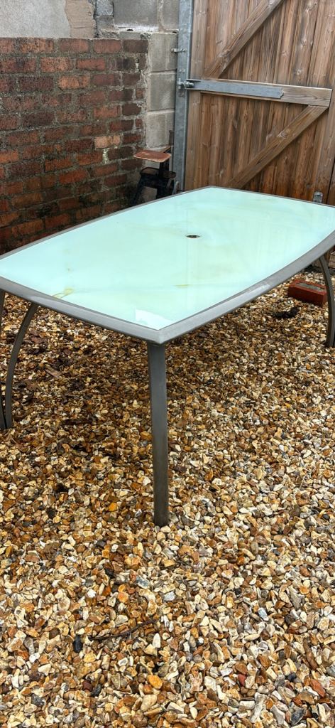 Outdoor Glass Top Patio Table