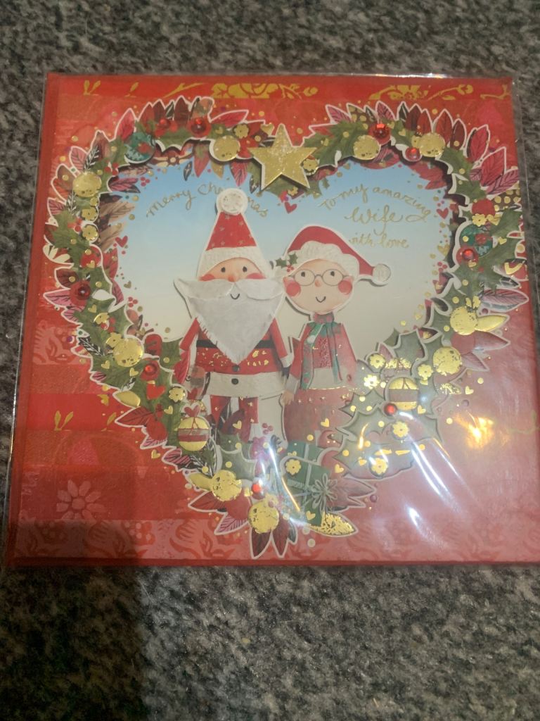 BRAND NEW SEALED WIFE CHRISTMAS CARD 