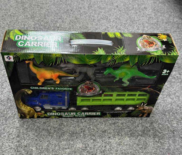Dinosaur Carrier Super Truck Toy Set – Kids Dino Transport Playset (3+ Years)