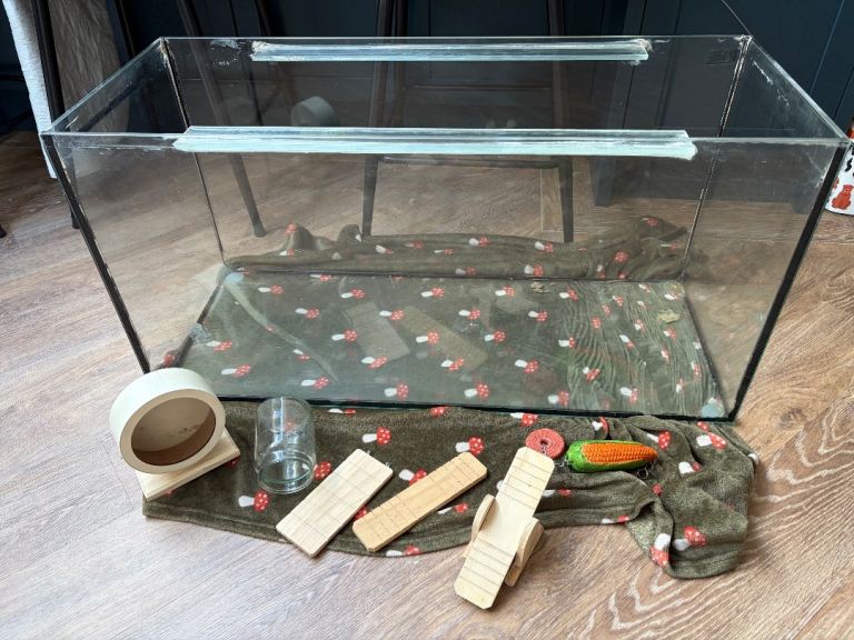 100cm Hamster, gerbil, mouse cage, glass tank, enclosure 