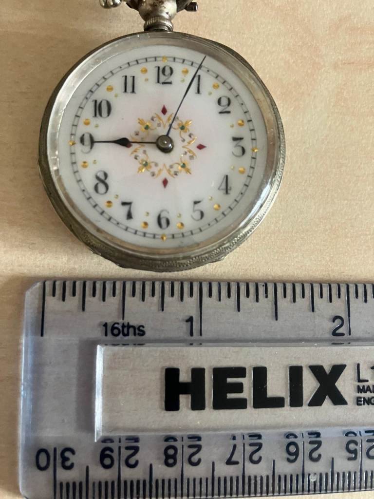 Swiss Generic 80% Sterling Silver pocket watch  