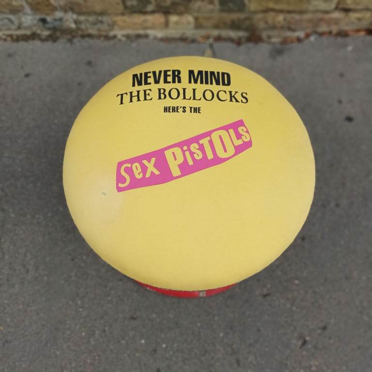 Vintage retro chair or foot stool vintage Inspired  Vivienne Westwood ,sex pistol