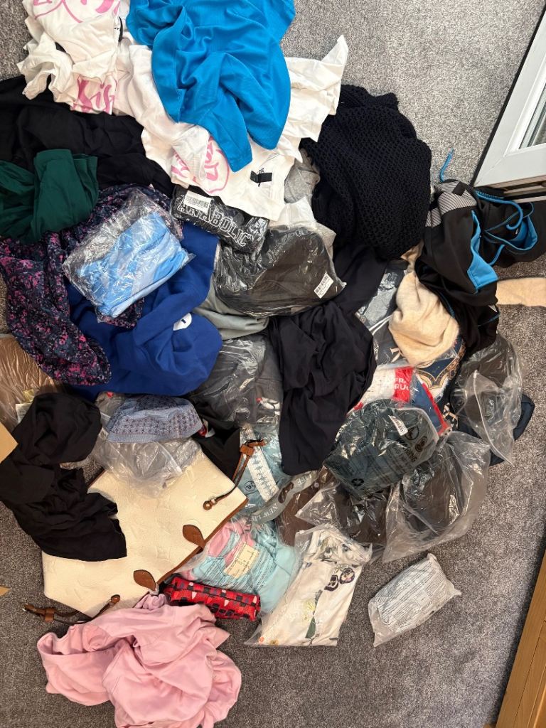 Approx 250 items!!! Mostly New with tags! Bundle of Women's, mens and kids Clothing – Various Styles