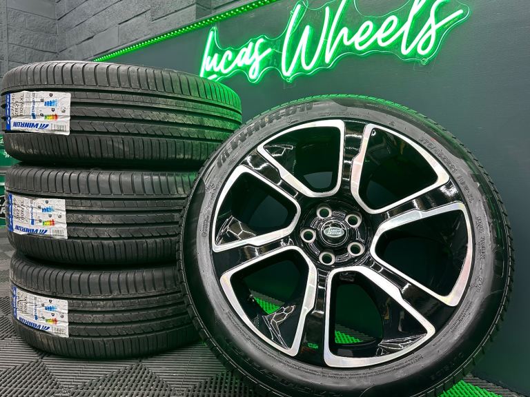 Range Rover Sport / Vogue / Discovery 21" Gloss Black & Diamond Cut Style 6002 & NEW tyres!