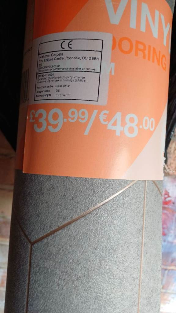 Vinyl flooring unused 